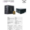 Fuente de Poder ATX 1000W / Gaming NACEB NA-0627 / 80 plus Gold