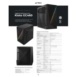 Gabinete con Fuente de 500W / MICRO SLIM KIOTO GC460 AC-933070