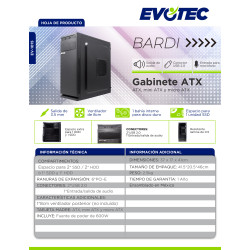 Gabinete con Fuente de 600W /  ATX  EV-1015