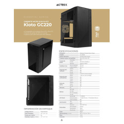 Gabinete con Fuente de 500W / MICRO SLIM KIOTO GC220 AC-933063