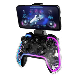 Gamepad Multiplataforma | Kontrol Glow G595 | Neon Transparente