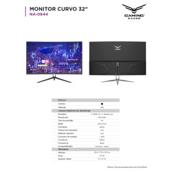 Monitor Curvo 32" / 165 Hz / 2560 x 1440 / QHD NA-0644