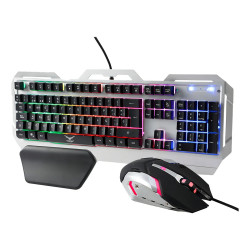 Alámbrico, USB, Kit Gamer de Teclado y Mouse Naceb NA-0911, Negro