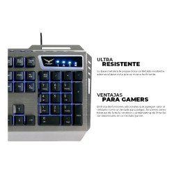 Alámbrico, USB, Kit Gamer de Teclado y Mouse Naceb NA-0911, Negro