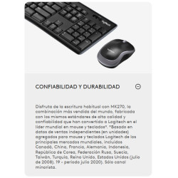 Kit de Teclado y Mouse Inalambrico LOGITECH MK270