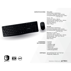 Kit de Teclado y Mouse Acteck KT25