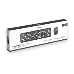 Kit de Teclado y Mouse Acteck Creator Chic Colors MK475 Negro