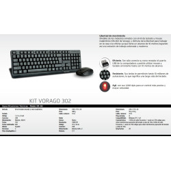 Kit de Teclado y Mouse Vorago KM-302
