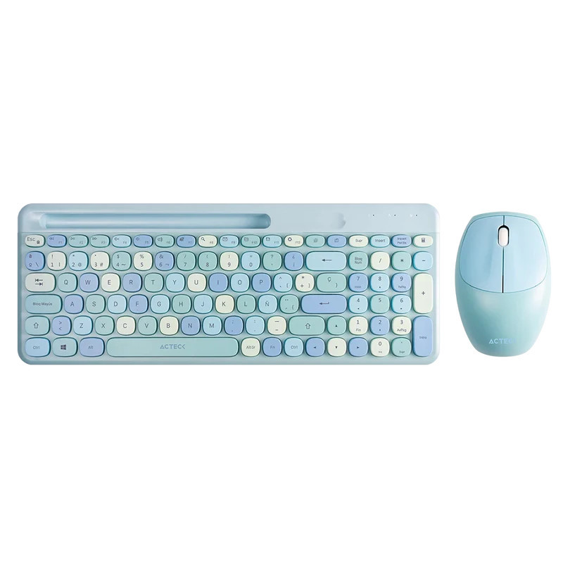 Kit de Teclado y Mouse Acteck Creator Chic Colors MK470 Azul