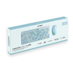 Kit de Teclado y Mouse Acteck Creator Chic Colors MK470 Azul