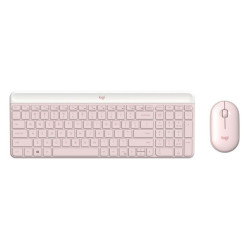 Kit de Teclado y Mouse Logitech MK470 Rosa