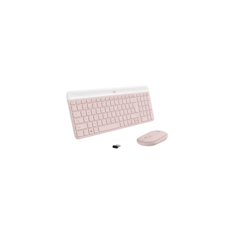 Kit de Teclado y Mouse Logitech MK470 Rosa
