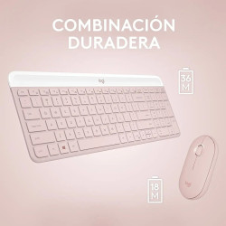 Kit de Teclado y Mouse Logitech MK470 Rosa