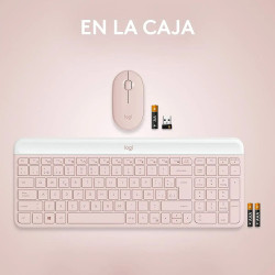 Kit de Teclado y Mouse Logitech MK470 Rosa