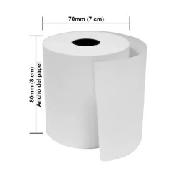 80x70mm Rollo Térmico Sencillo / Caja con 50 Piezas