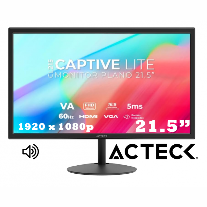 Monitor de 21.5" / 60Hz / 1920x1080px / FULL HD / AC-943253