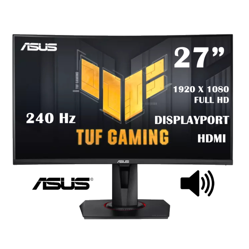 Monitor Curvo 27" / 240 Hz / 1920X1080p /  ASUS TUF Gaming VG27VQMY