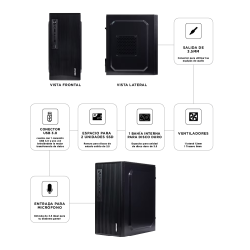 Gabinete con Fuente de 500W / EV-1023