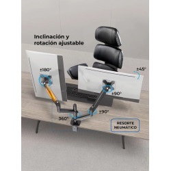 Soporte de Escritorio para 2 Monitores AC-944748