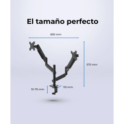 Soporte de Escritorio para 2 Monitores AC-944748