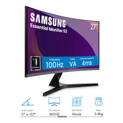 Monitor Curvo 27" / 100Hz /  LS27D390GALXZX
