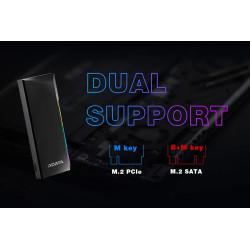 Gabinete para SSD M.2 PCIe/SATA