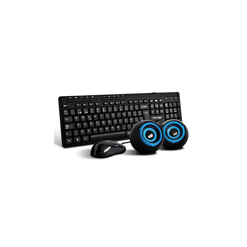 Kit de Teclado Mouse y Bocinas Vorago KMS-104