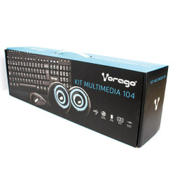 Kit de Teclado Mouse y Bocinas Vorago KMS-104